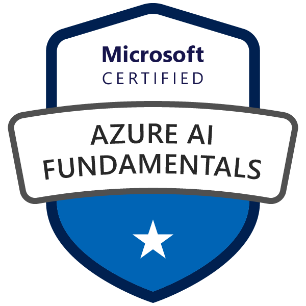 Azure AI Fundamentals AI-900 badge